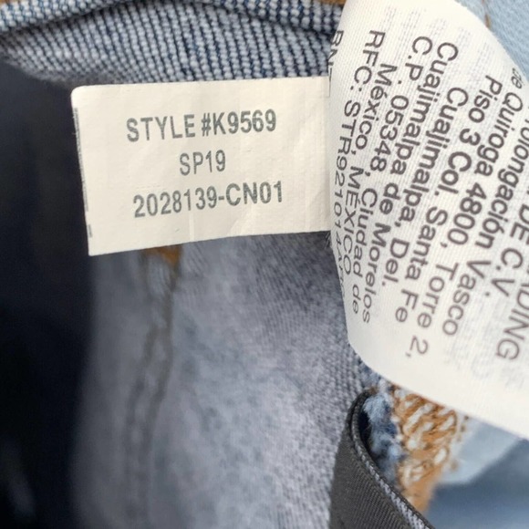 Madewell‎ Size 26 Stretch Denim Pegged Skirt Cutout Edition Raw Hem Medium Wash - Picture 9 of 9